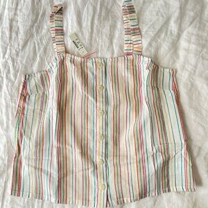 NWT Madewell striped button down tank top